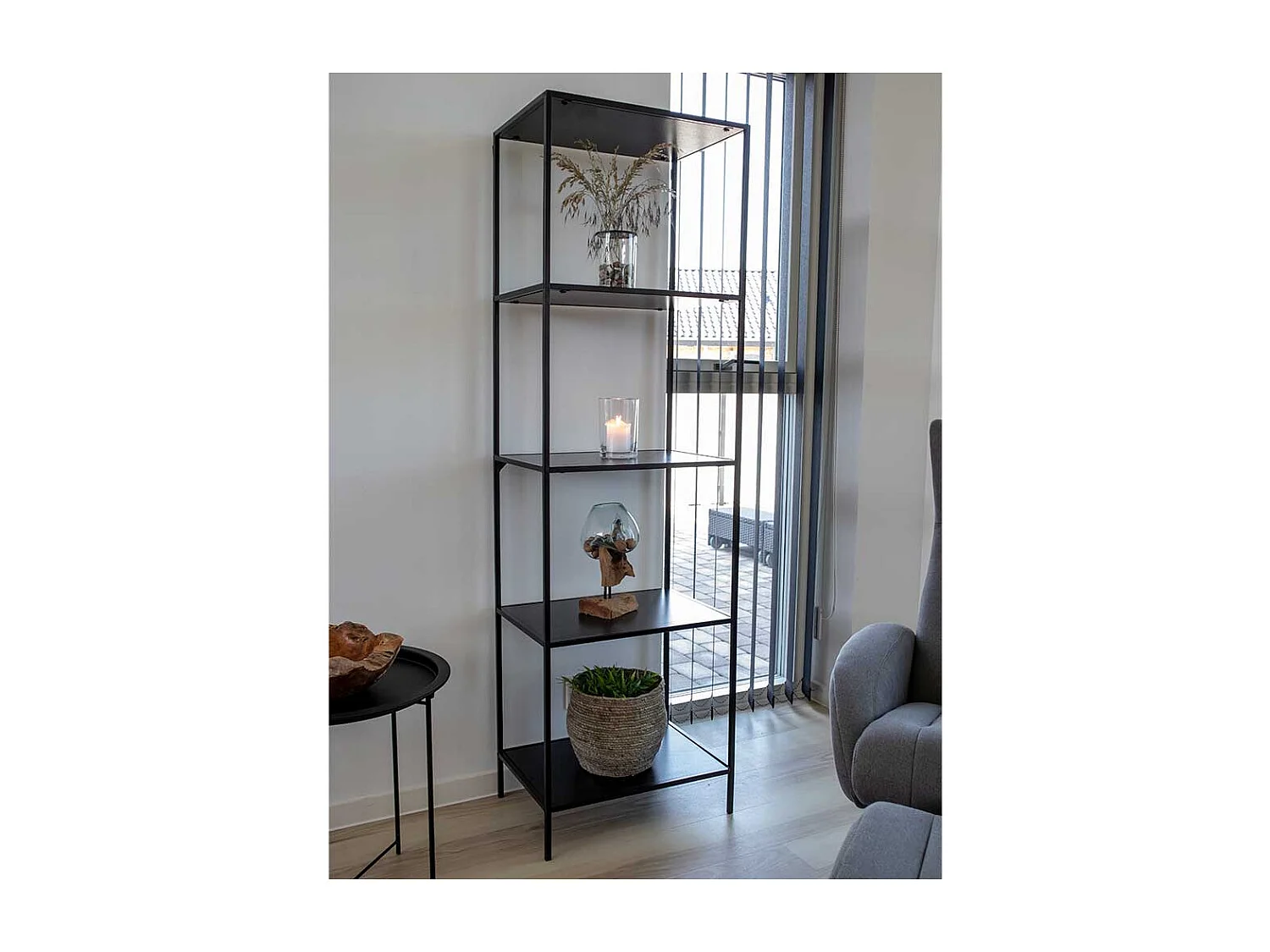 Stahl Regal in Schwarz 170 cm hoch