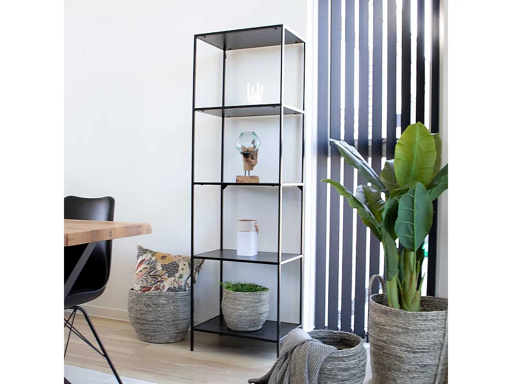 Stahl Regal in Schwarz 170 cm hoch