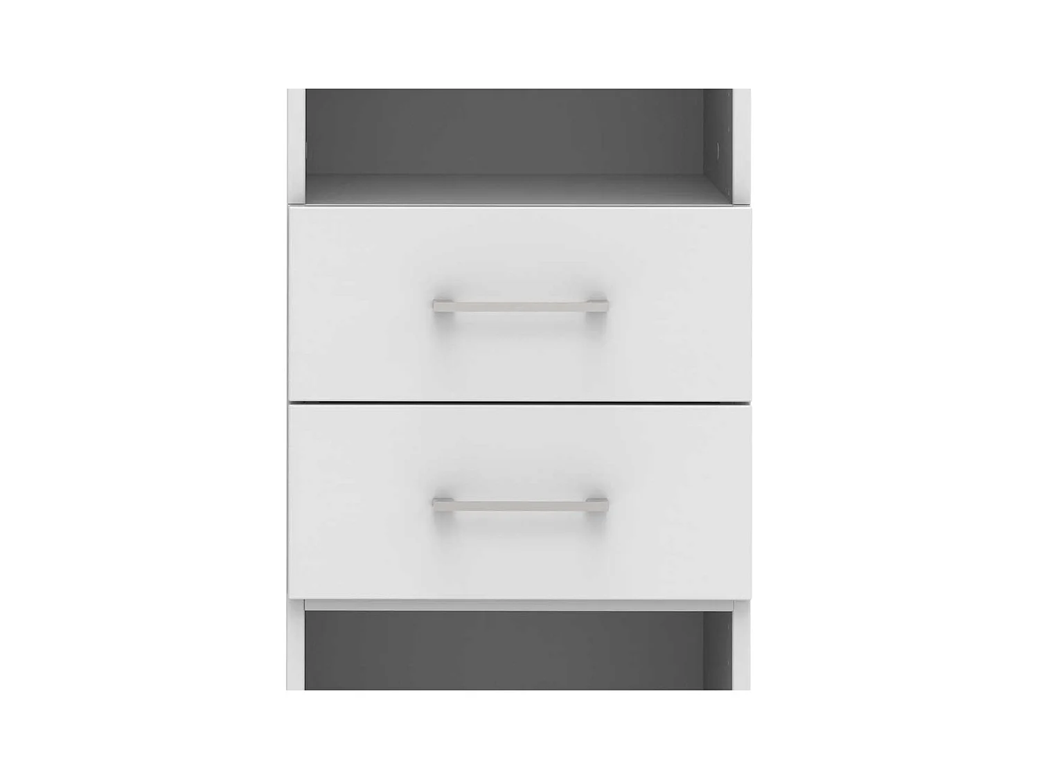 B�roregal 40 cm breit in Wei� zwei Schubladen