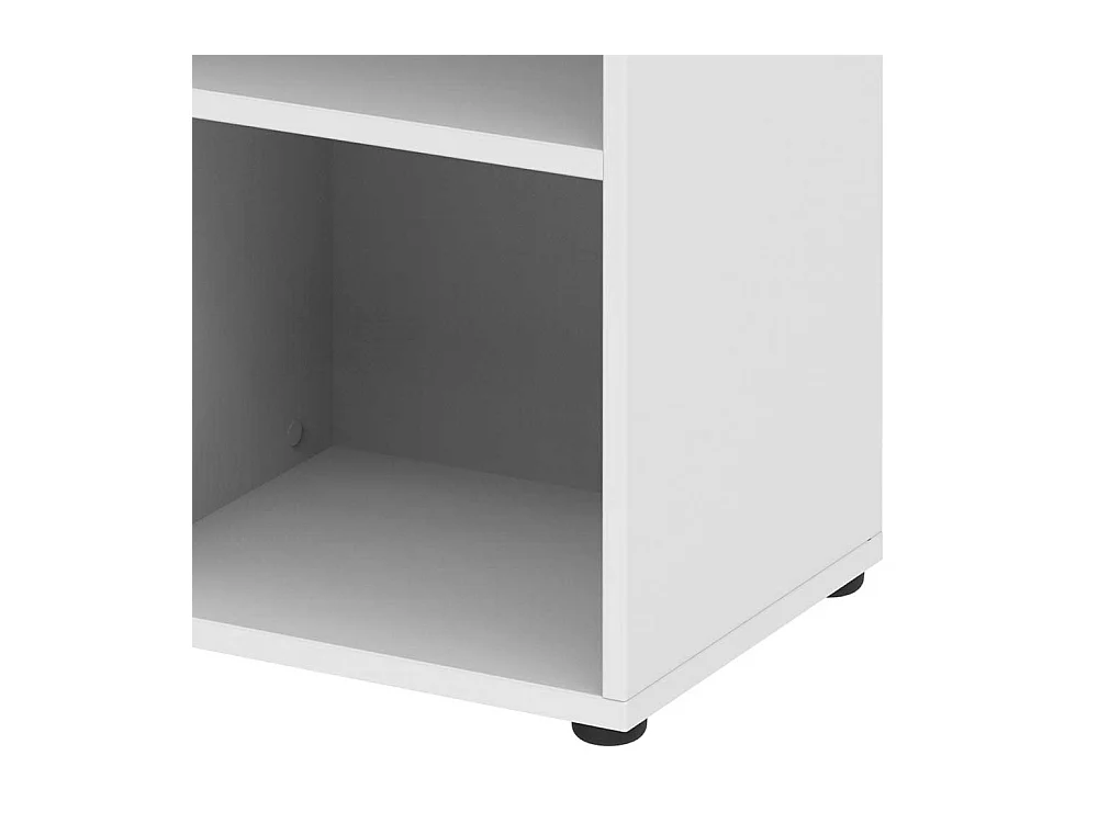 B�roregal 40 cm breit in Wei� zwei Schubladen