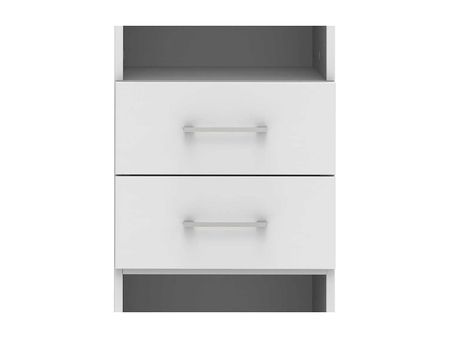 B�roregal 40 cm breit in Wei� zwei Schubladen