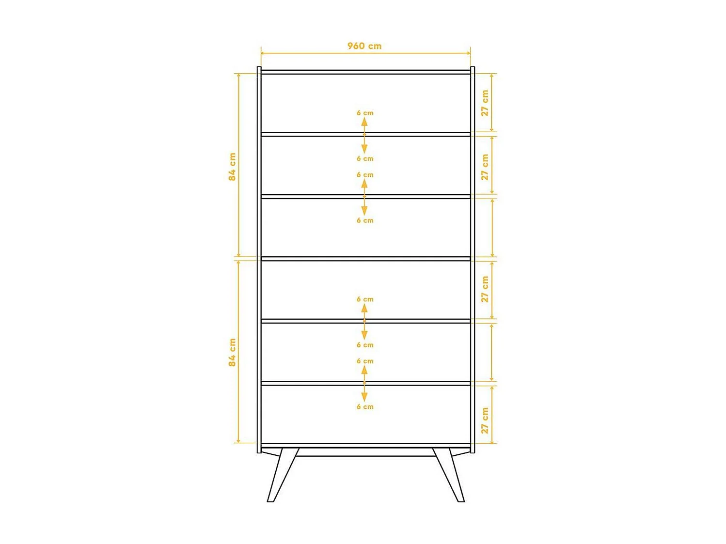 Massivholzregal in Wildeichefarben 200 cm hoch