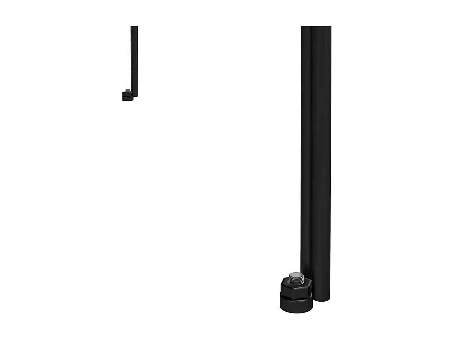 Offenes Wohnzimmer Regal in Schwarz 117 cm hoch - 80 cm breit