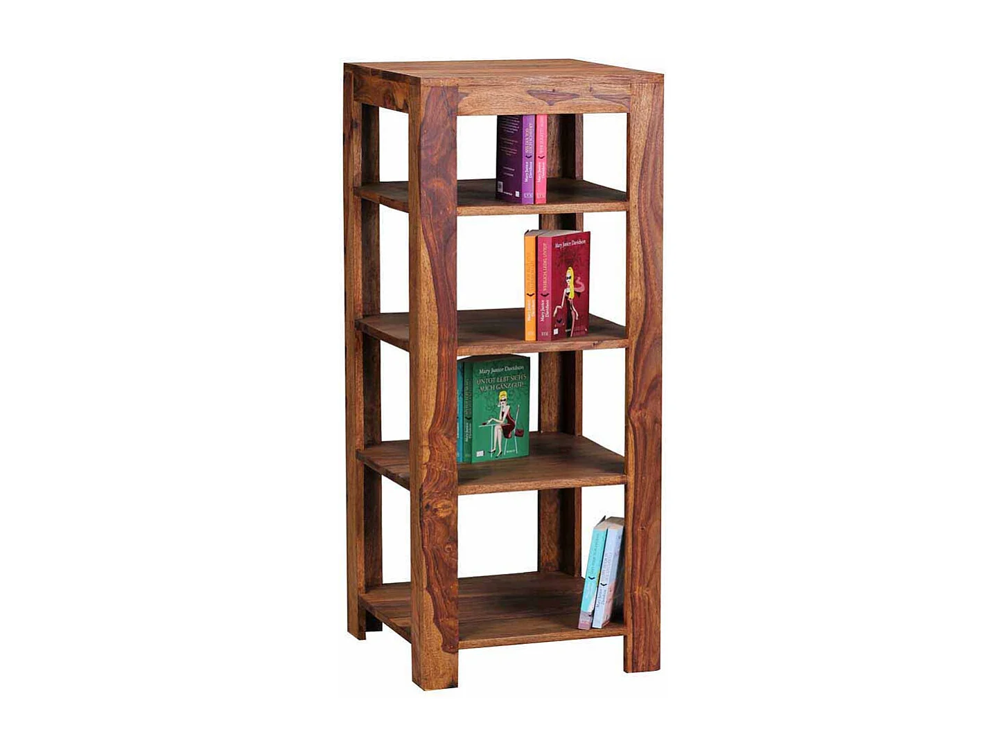 Standregal aus Sheesham Massivholz 105 cm hoch