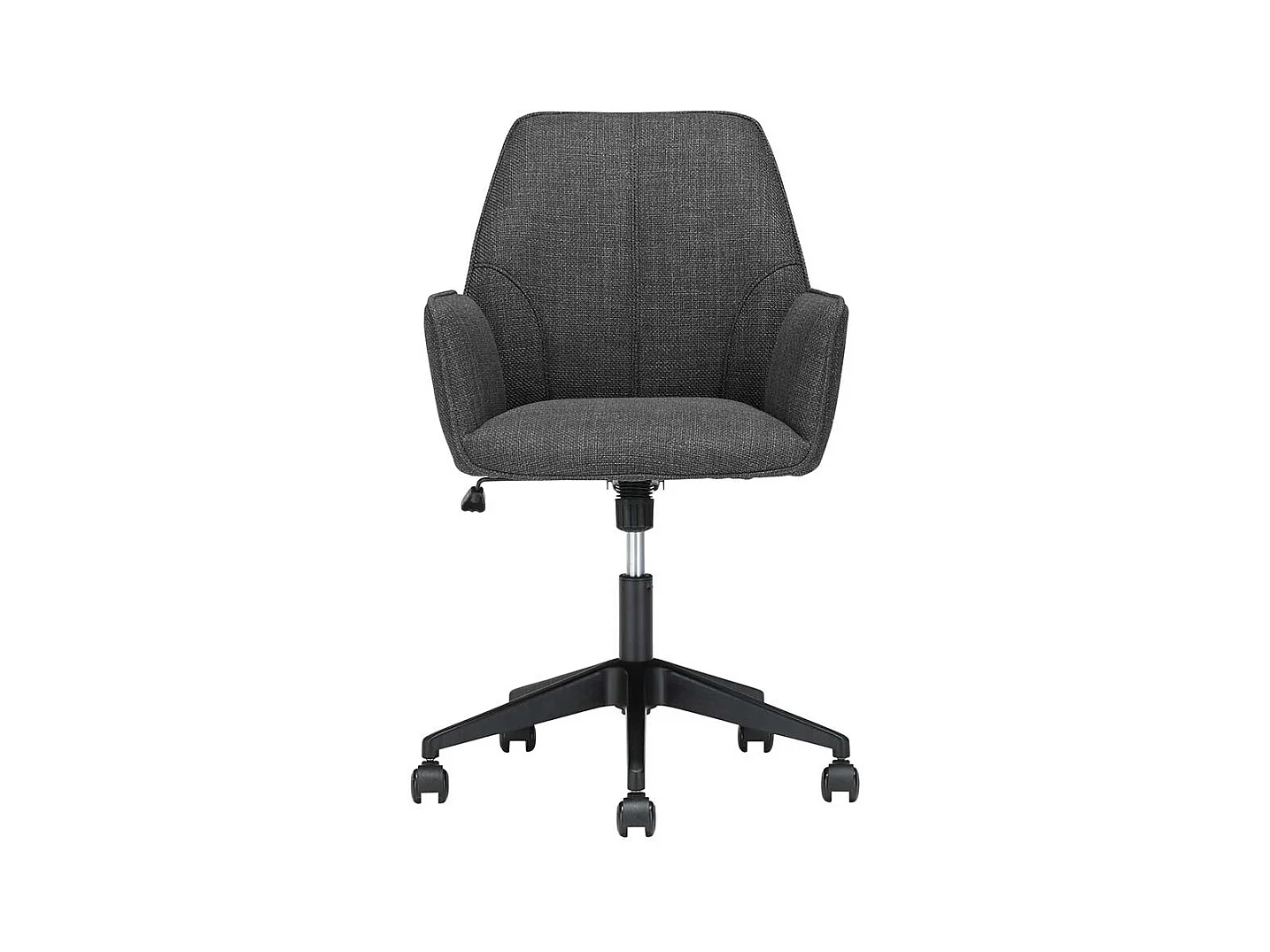 Verstellbarer Schreibtischstuhl mit Bezug aus Stoff Anthrazit