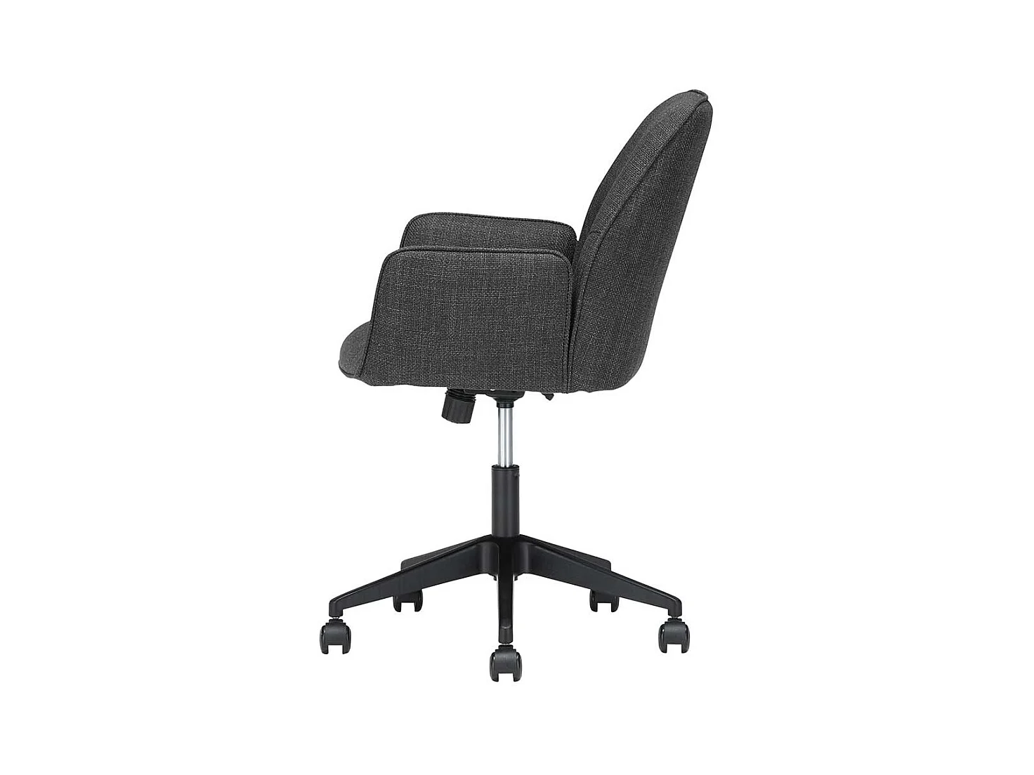 Verstellbarer Schreibtischstuhl mit Bezug aus Stoff Anthrazit