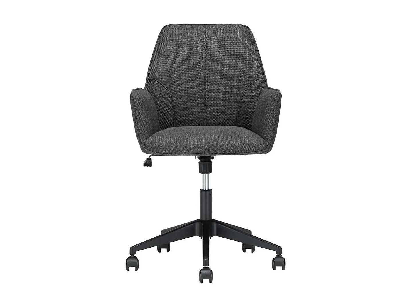 Verstellbarer Schreibtischstuhl mit Bezug aus Stoff Anthrazit