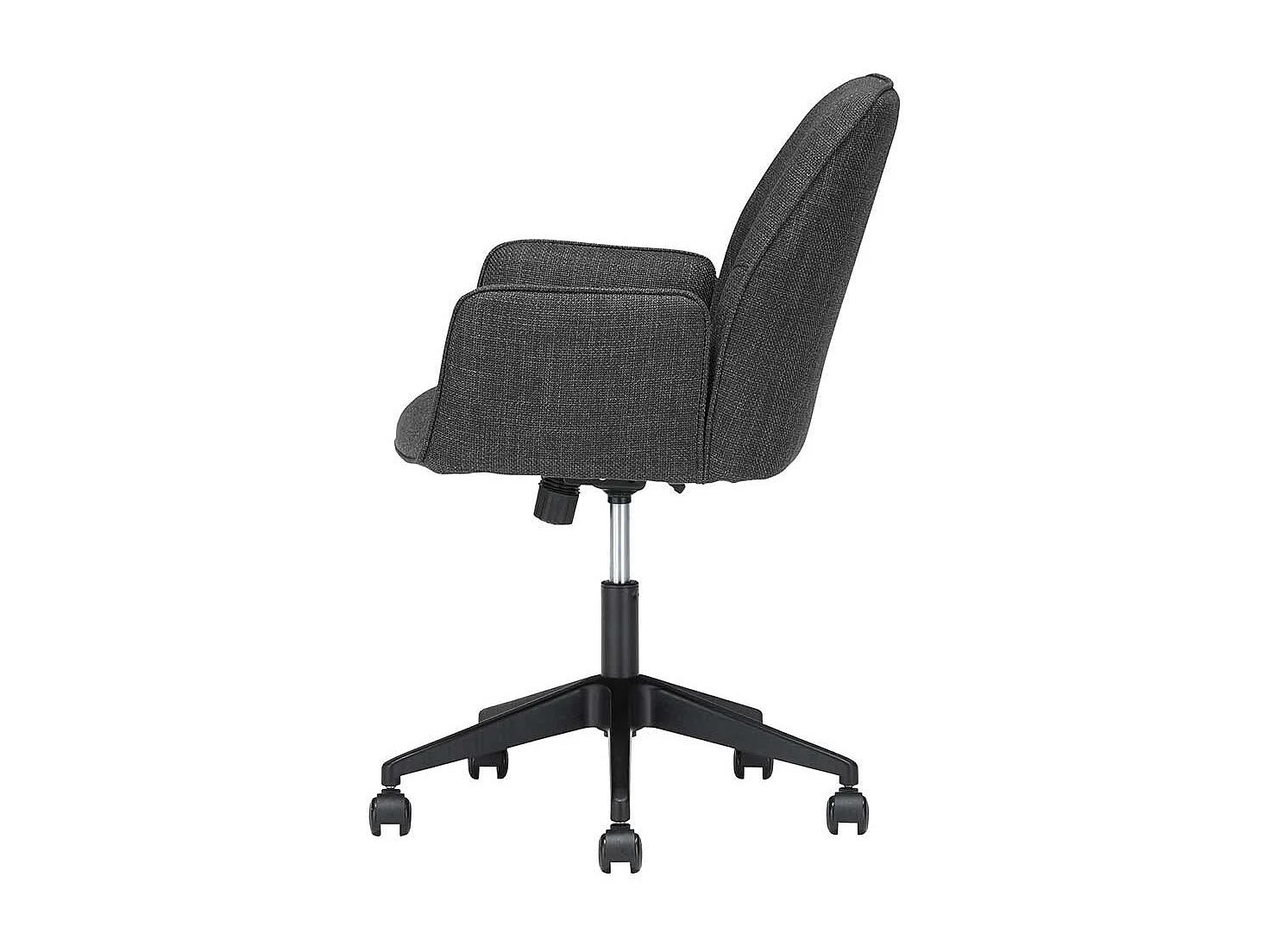 Verstellbarer Schreibtischstuhl mit Bezug aus Stoff Anthrazit