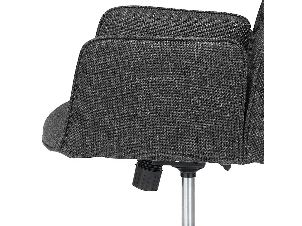 Verstellbarer Schreibtischstuhl mit Bezug aus Stoff Anthrazit