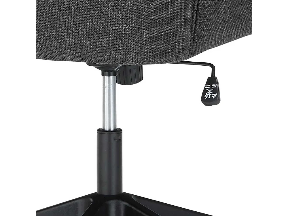 Verstellbarer Schreibtischstuhl mit Bezug aus Stoff Anthrazit