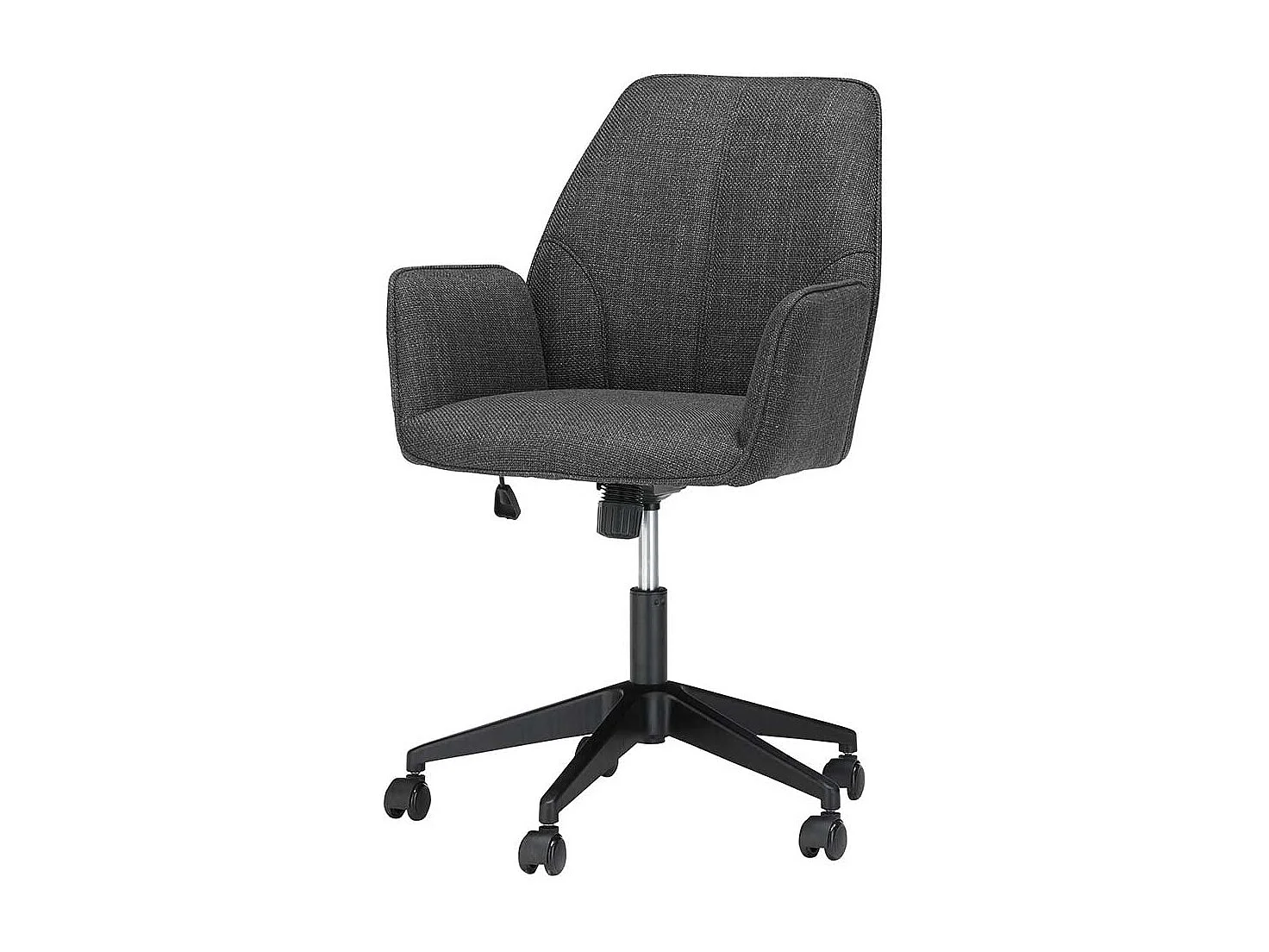 Verstellbarer Schreibtischstuhl mit Bezug aus Stoff Anthrazit