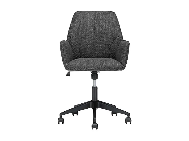 Verstellbarer Schreibtischstuhl mit Bezug aus Stoff Anthrazit