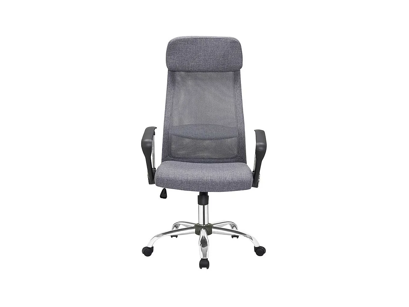 Schreibtischsessel in Grau Webstoff Meshrücken