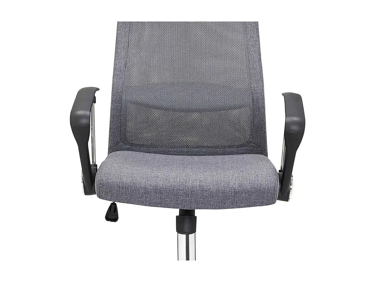 Schreibtischsessel in Grau Webstoff Meshrücken