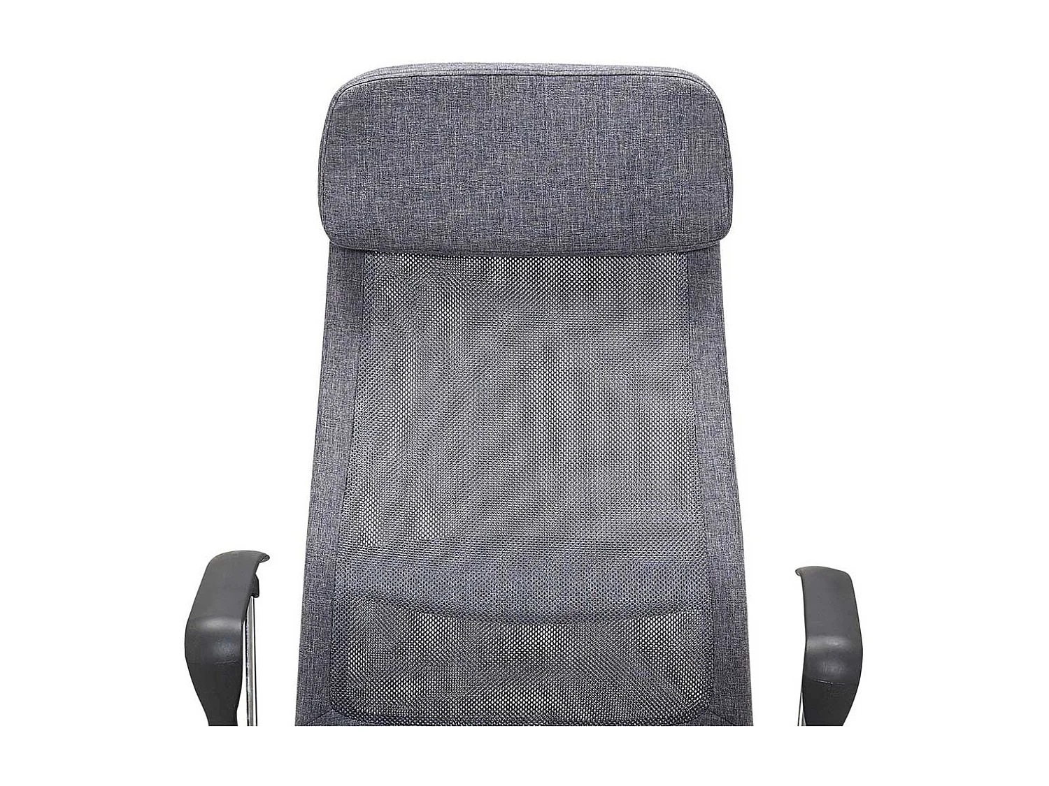 Schreibtischsessel in Grau Webstoff Meshrücken