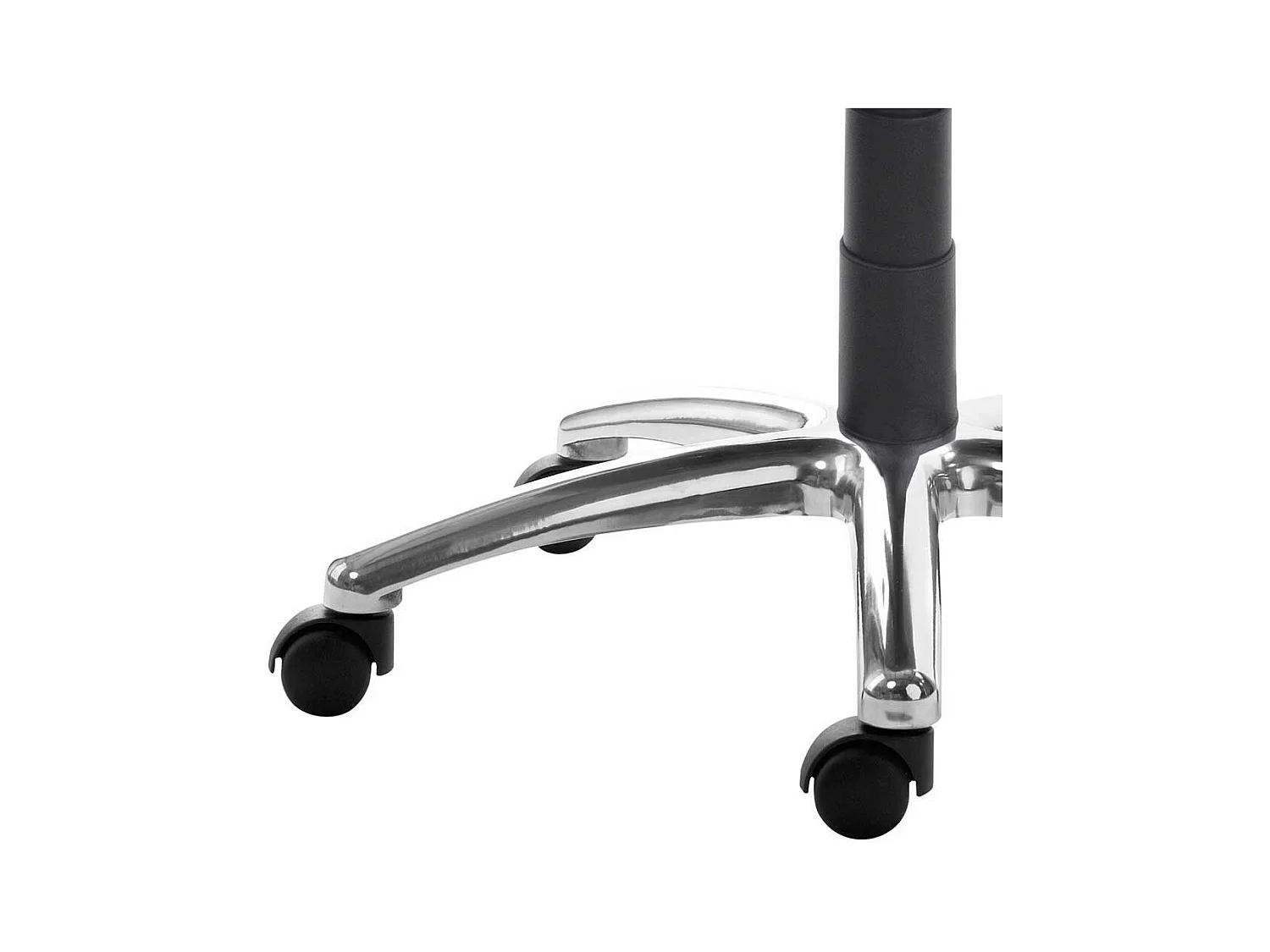 Ergonomischerbürostuhl aus Kunstleder Aluminium