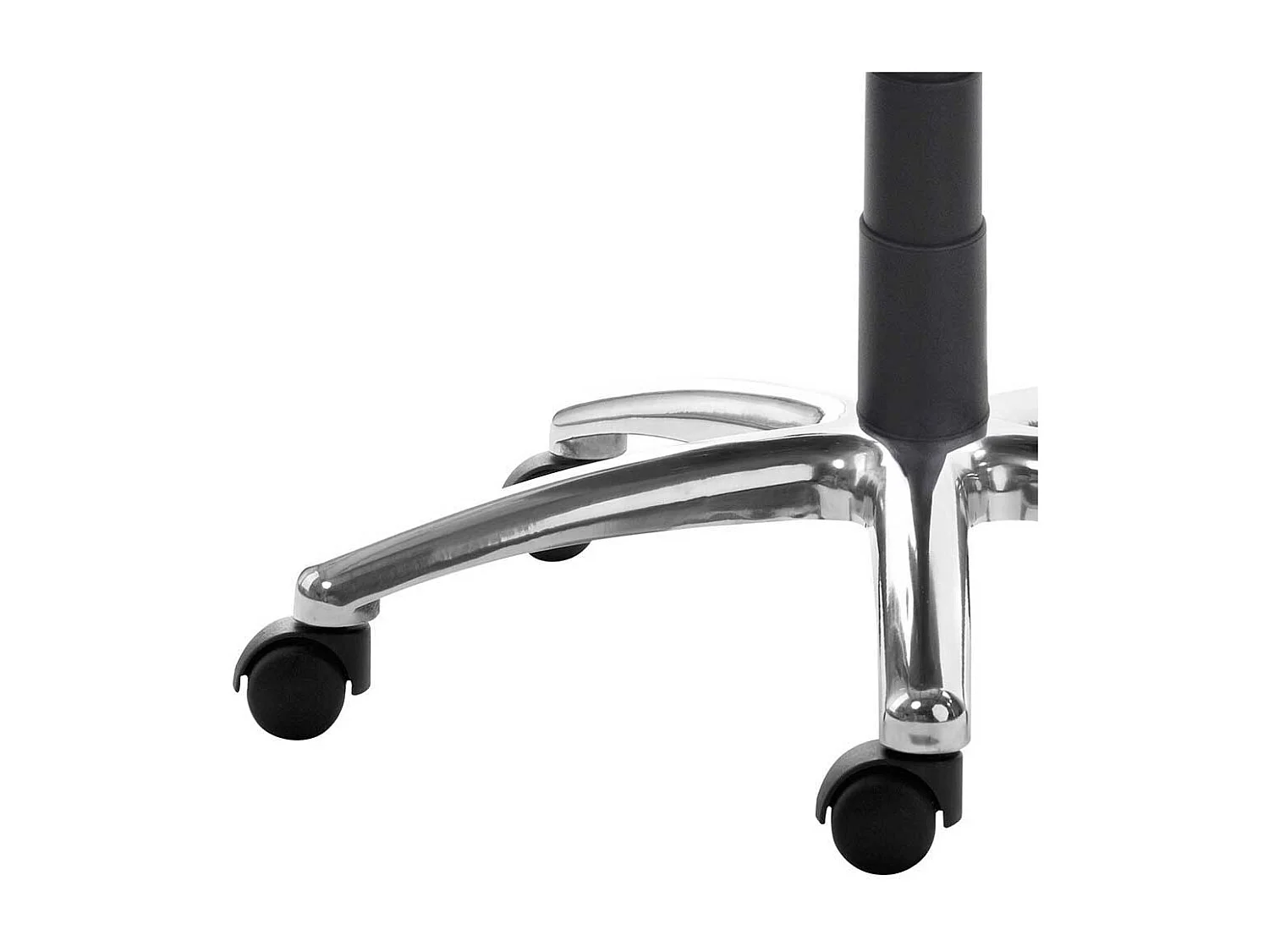 Ergonomischerbürostuhl aus Kunstleder Aluminium