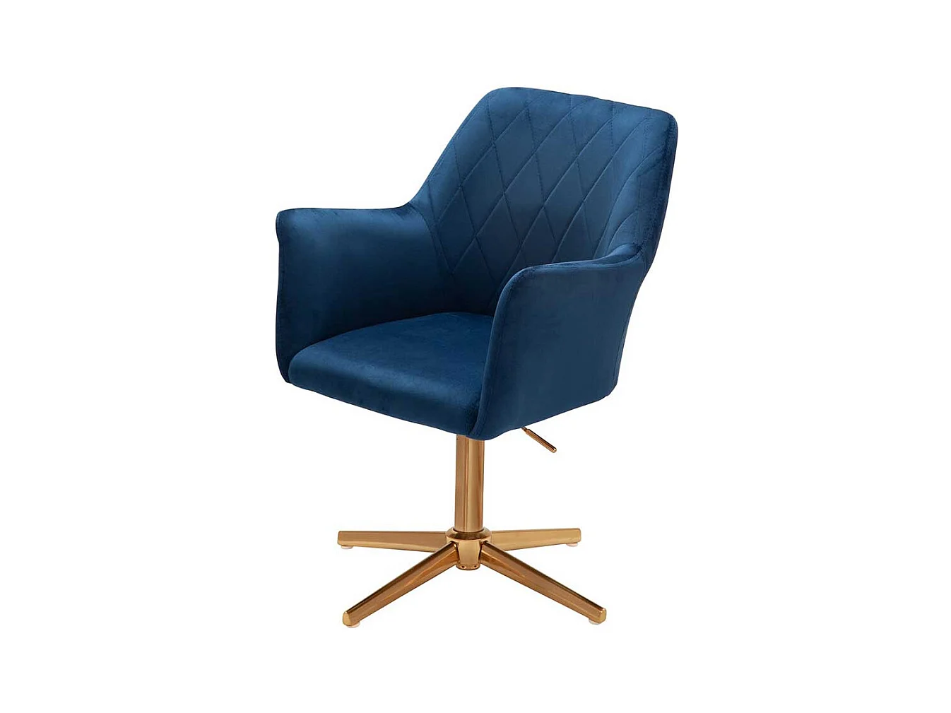 Schreibtischdrehstuhl Samt in modernem Design Gestell aus Metall