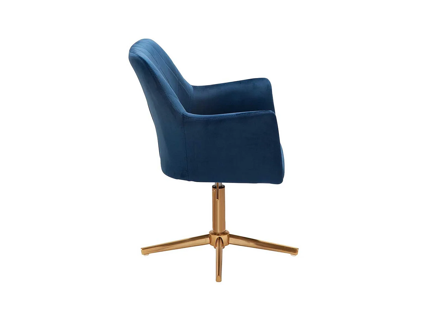 Schreibtischdrehstuhl Samt in modernem Design Gestell aus Metall