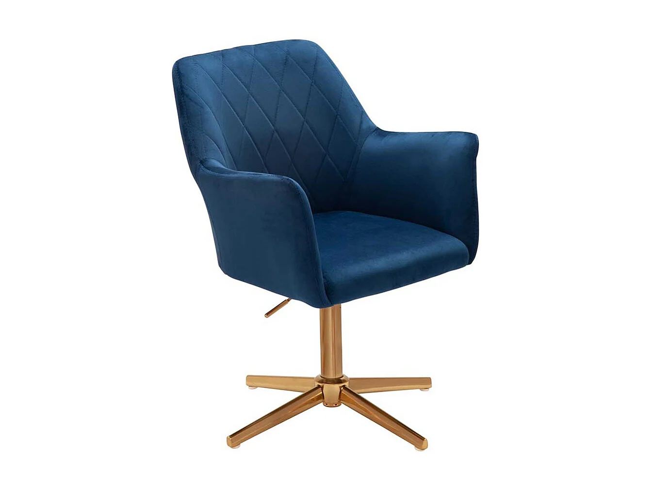 Schreibtischdrehstuhl Samt in modernem Design Gestell aus Metall