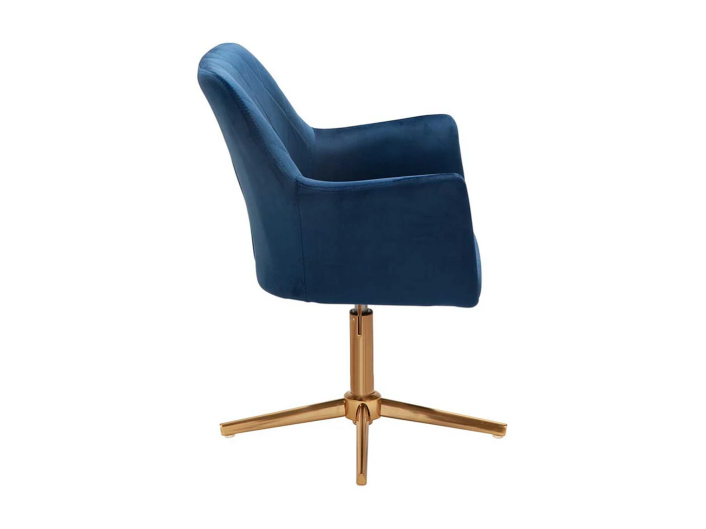 Schreibtischdrehstuhl Samt in modernem Design Gestell aus Metall