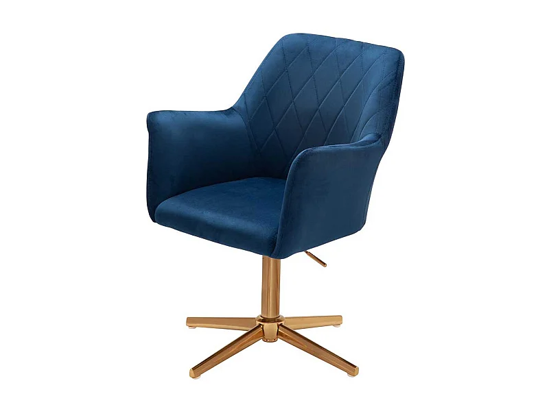 Schreibtischdrehstuhl Samt in modernem Design Gestell aus Metall