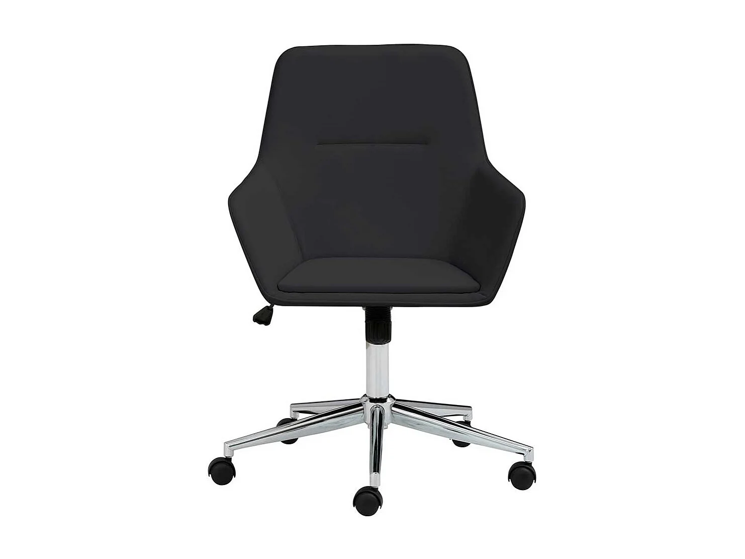 Schreibtischsessel in Schwarz und Chrom höhenverstellbarem Sitz