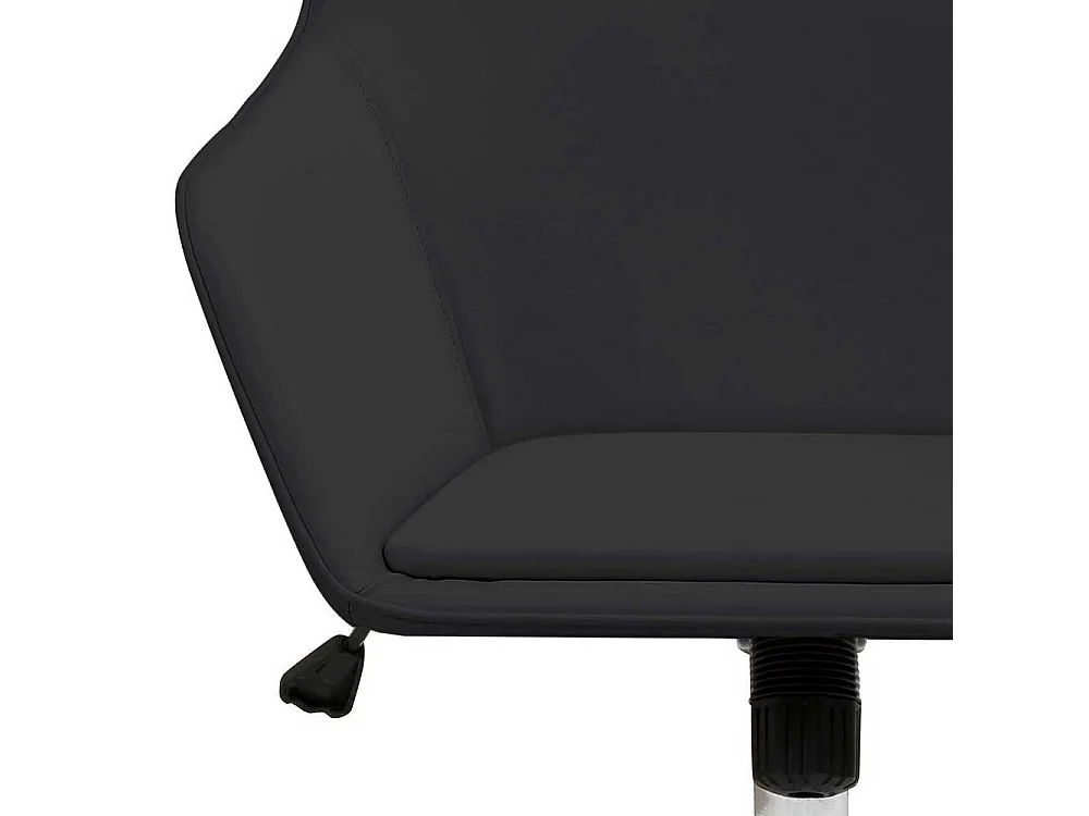 Schreibtischsessel in Schwarz und Chrom höhenverstellbarem Sitz