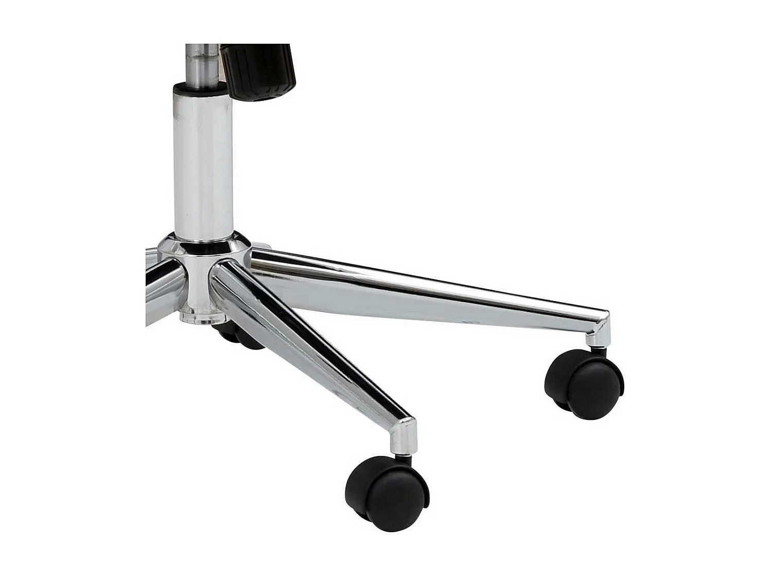 Schreibtischsessel in Schwarz und Chrom höhenverstellbarem Sitz