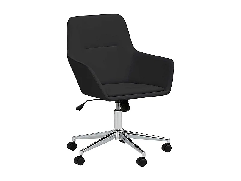 Schreibtischsessel in Schwarz und Chrom höhenverstellbarem Sitz