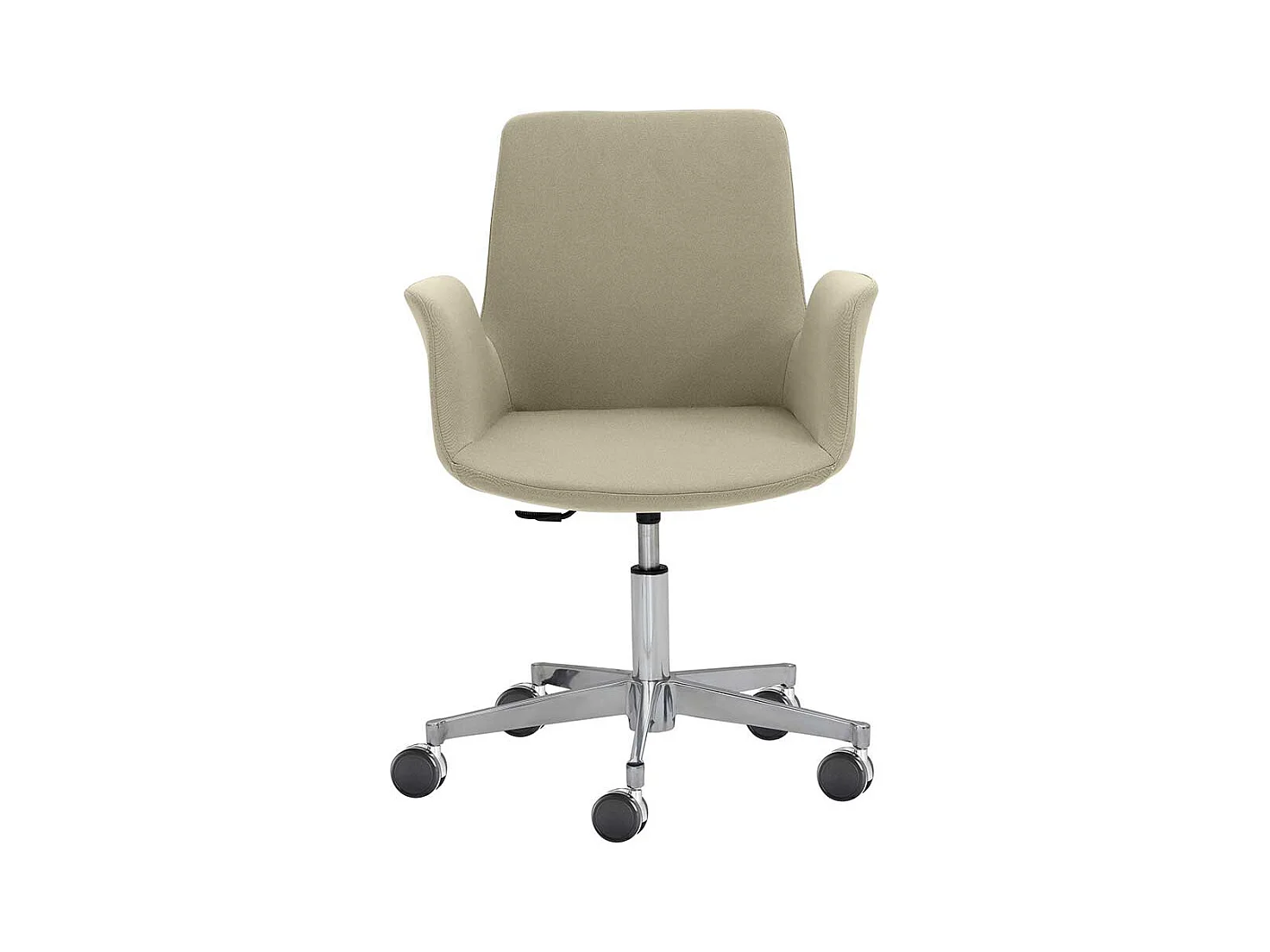 Schreibtischstuhl in Taupe Gestell aus Metall