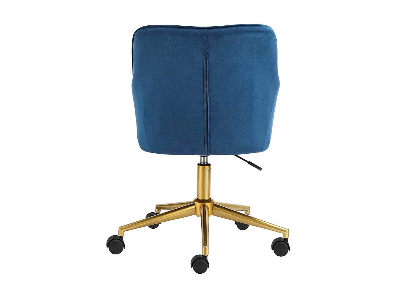 Drehstuhl Schreibtischstuhl in Blau aus Samt