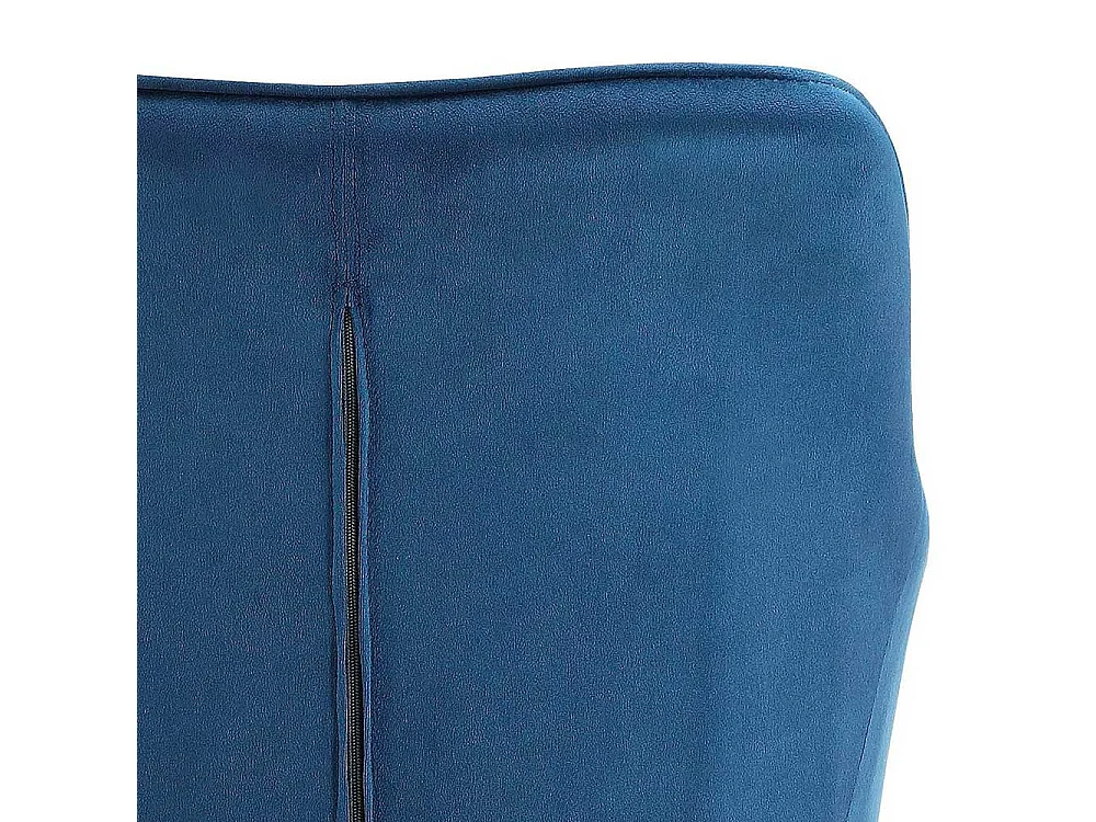 Drehstuhl Schreibtischstuhl in Blau aus Samt