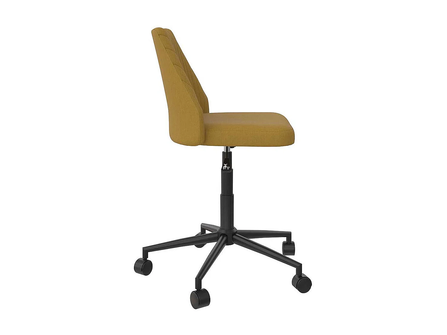 Gelber Schreibtischstuhl in modernem Design Gestell aus Metall