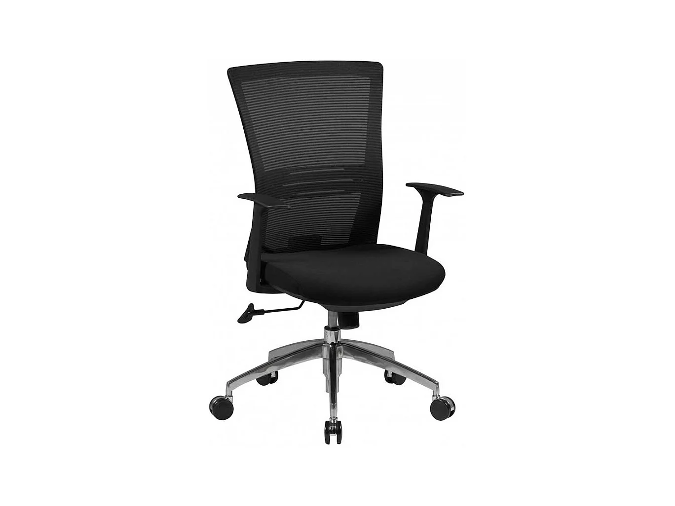 Schreibtischdrehstuhl in Schwarz hoher Rückenlehne