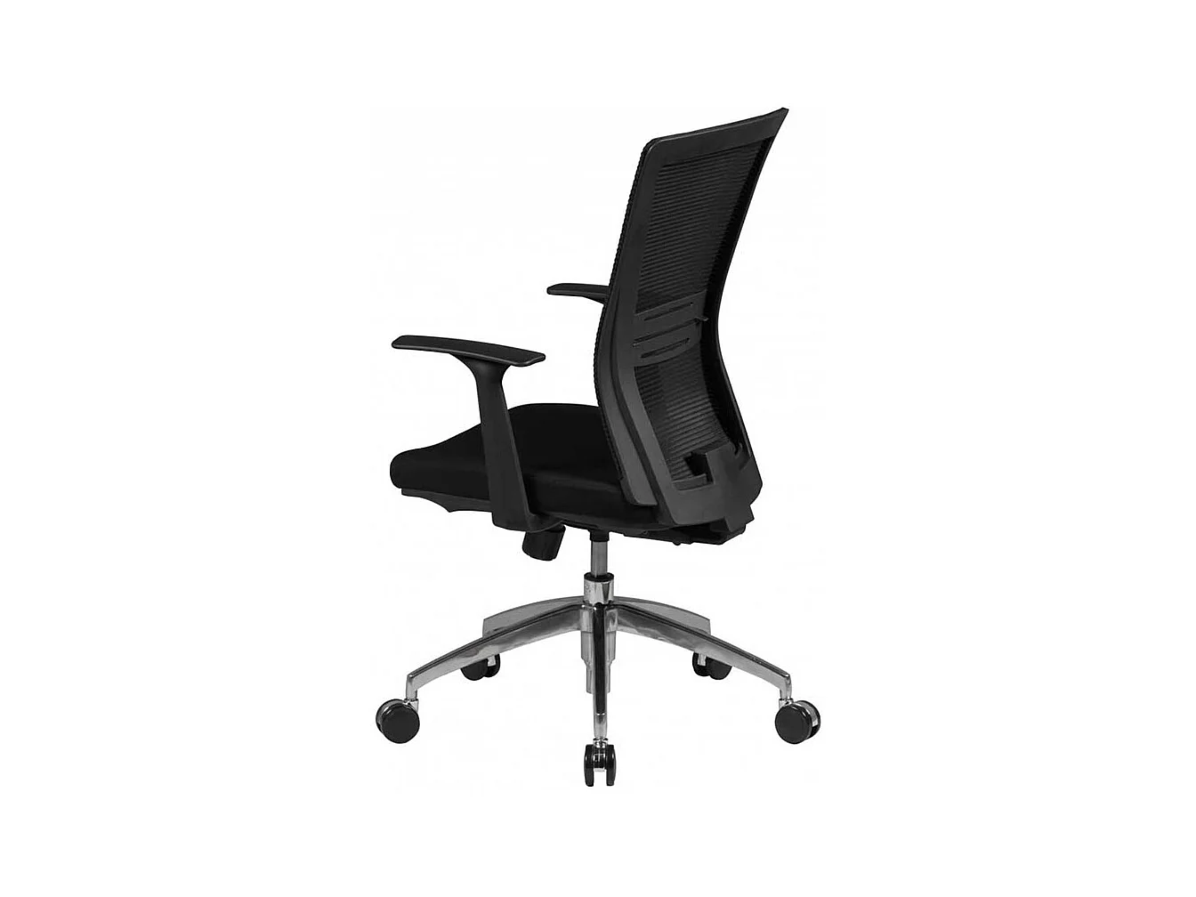 Schreibtischdrehstuhl in Schwarz hoher Rückenlehne