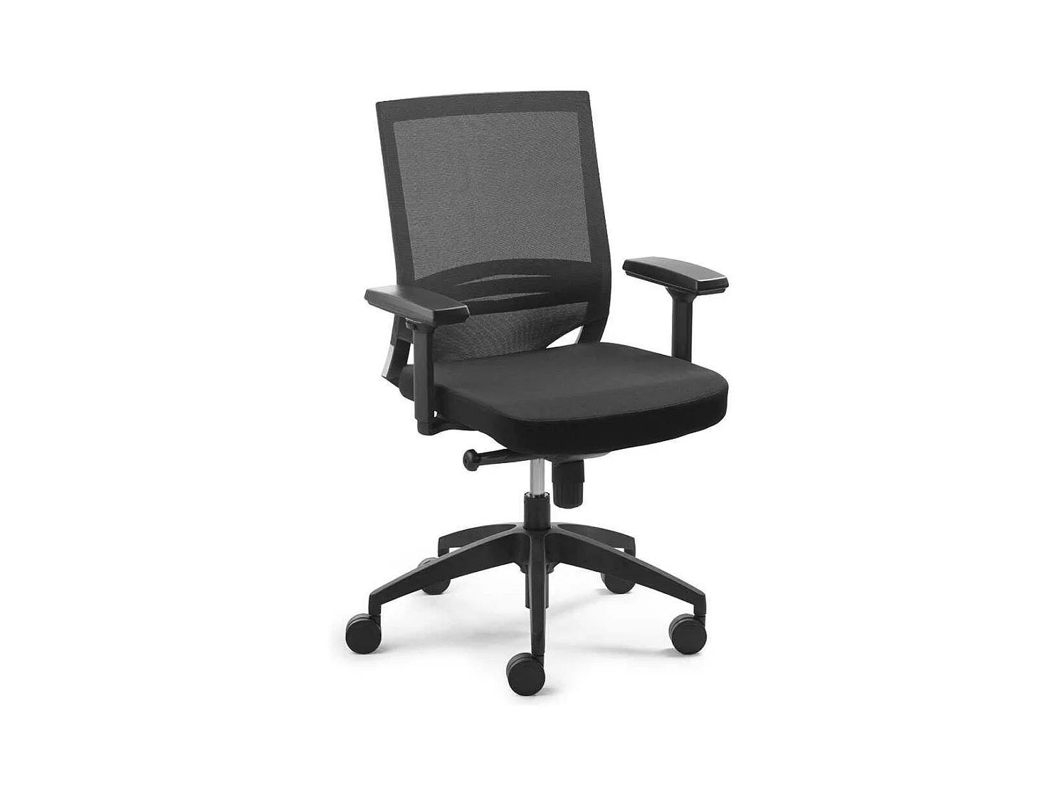 Drehbarer Schreibtischstuhl in Schwarz höhenverstellbar