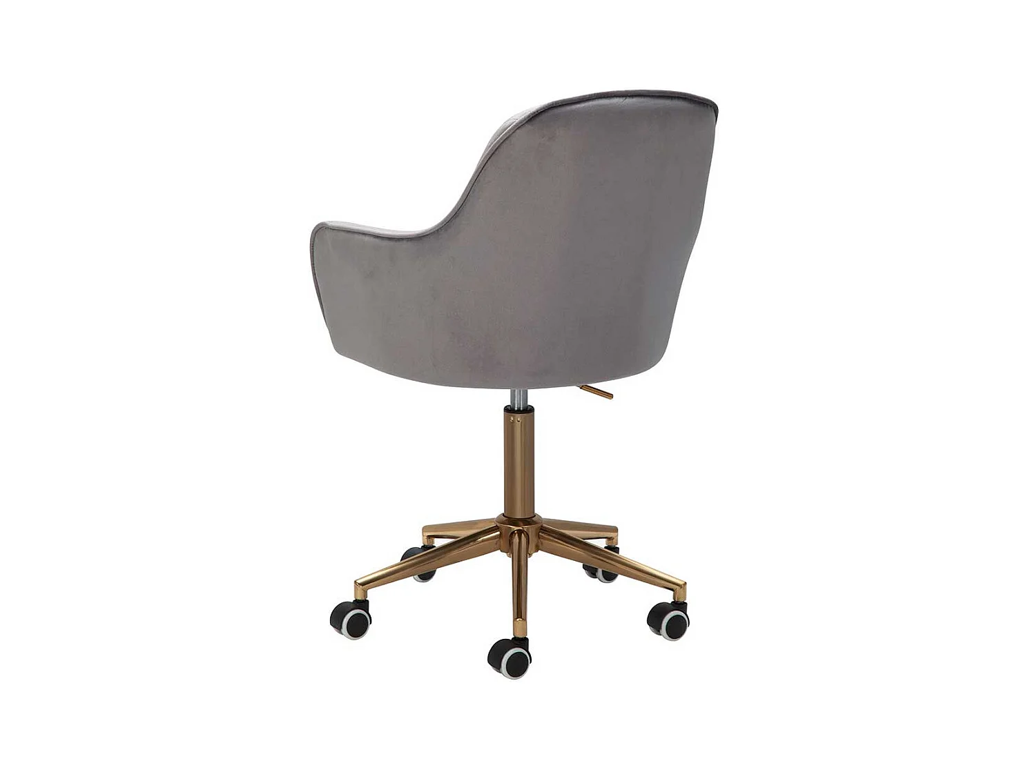 Schreibtischsessel in Grau Samt Retro Design