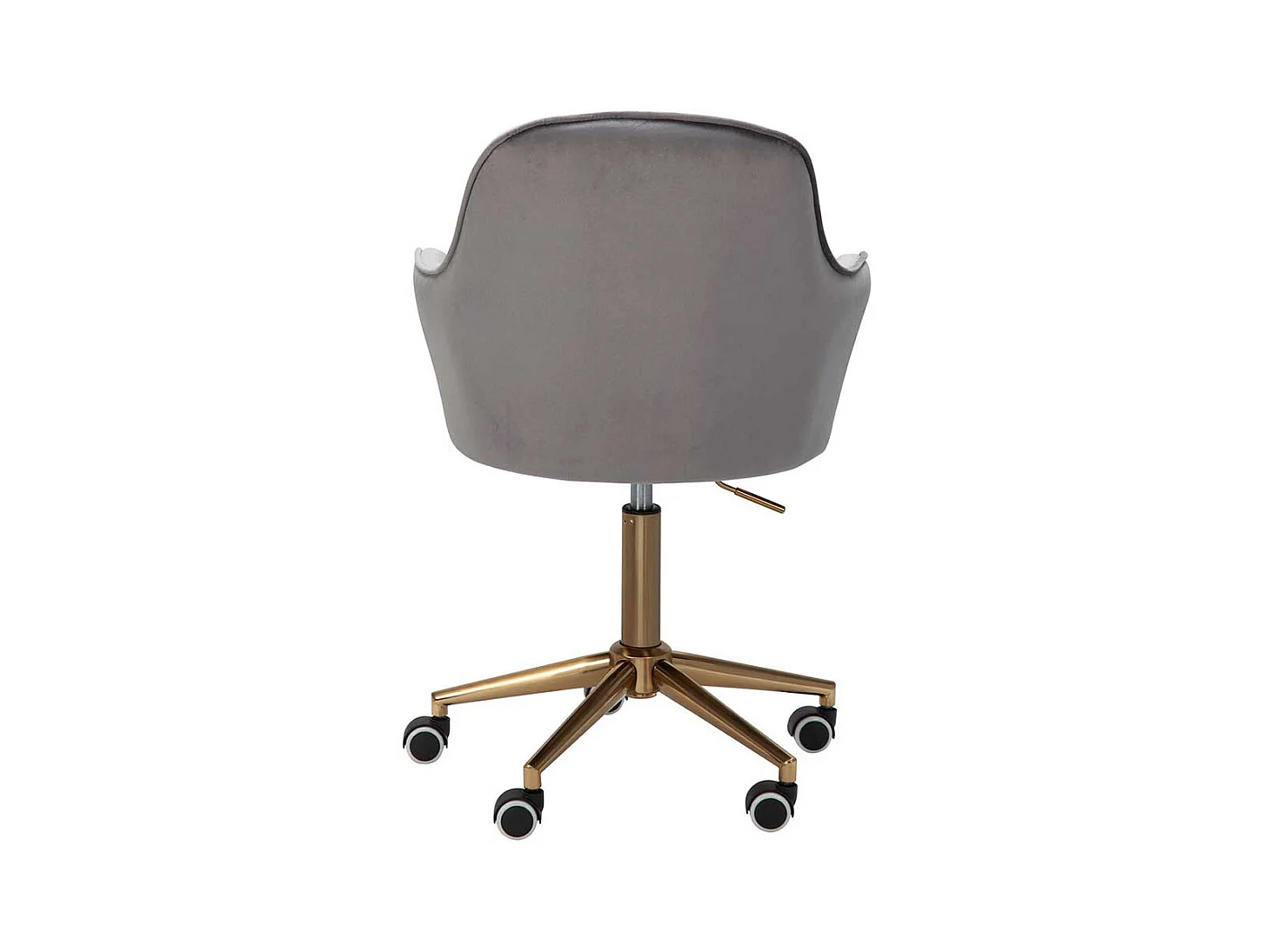 Schreibtischsessel in Grau Samt Retro Design