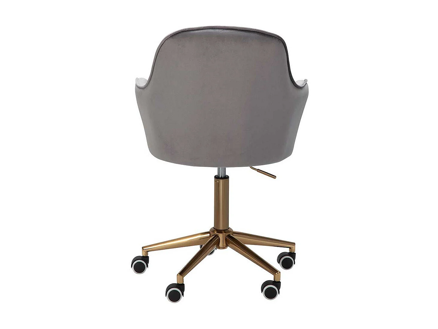 Schreibtischsessel in Grau Samt Retro Design