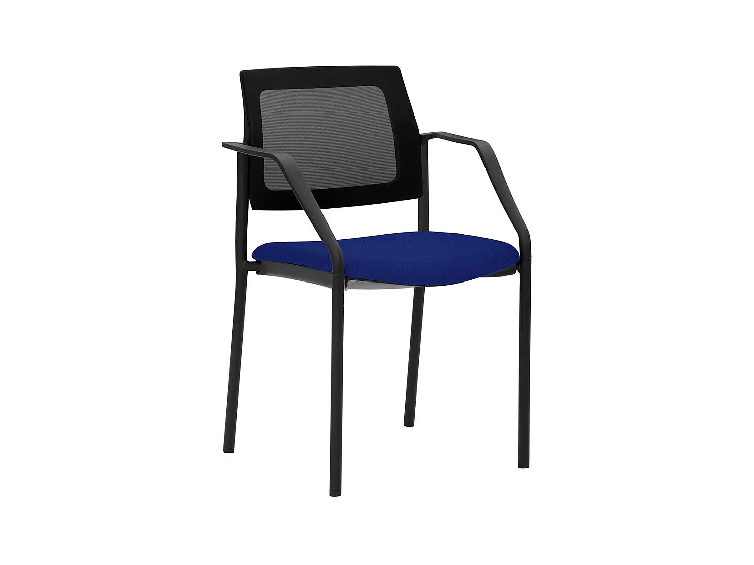 Seminarstuhl mit Armlehnen Bezug Webstoff und Mesh