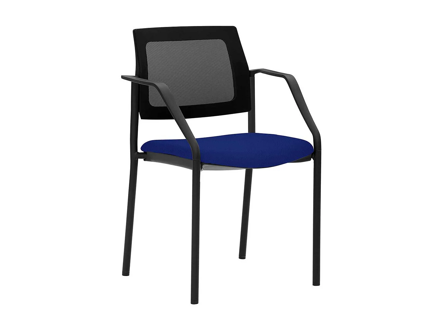 Seminarstuhl mit Armlehnen Bezug Webstoff und Mesh