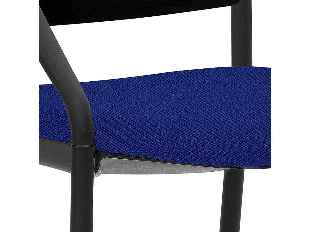 Seminarstuhl mit Armlehnen Bezug Webstoff und Mesh