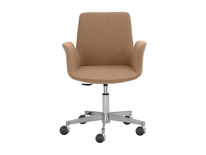 Schreibtischsessel in Hellbraun gepolsterter Rückenlehne