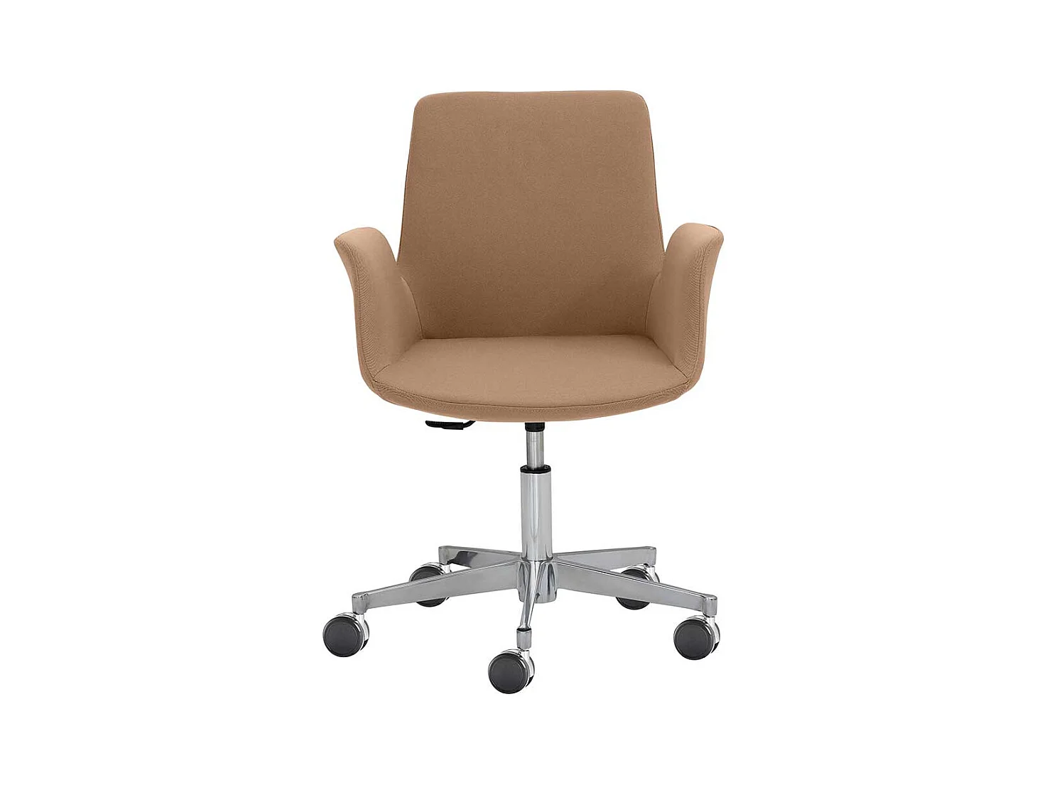 Schreibtischsessel in Hellbraun gepolsterter Rückenlehne