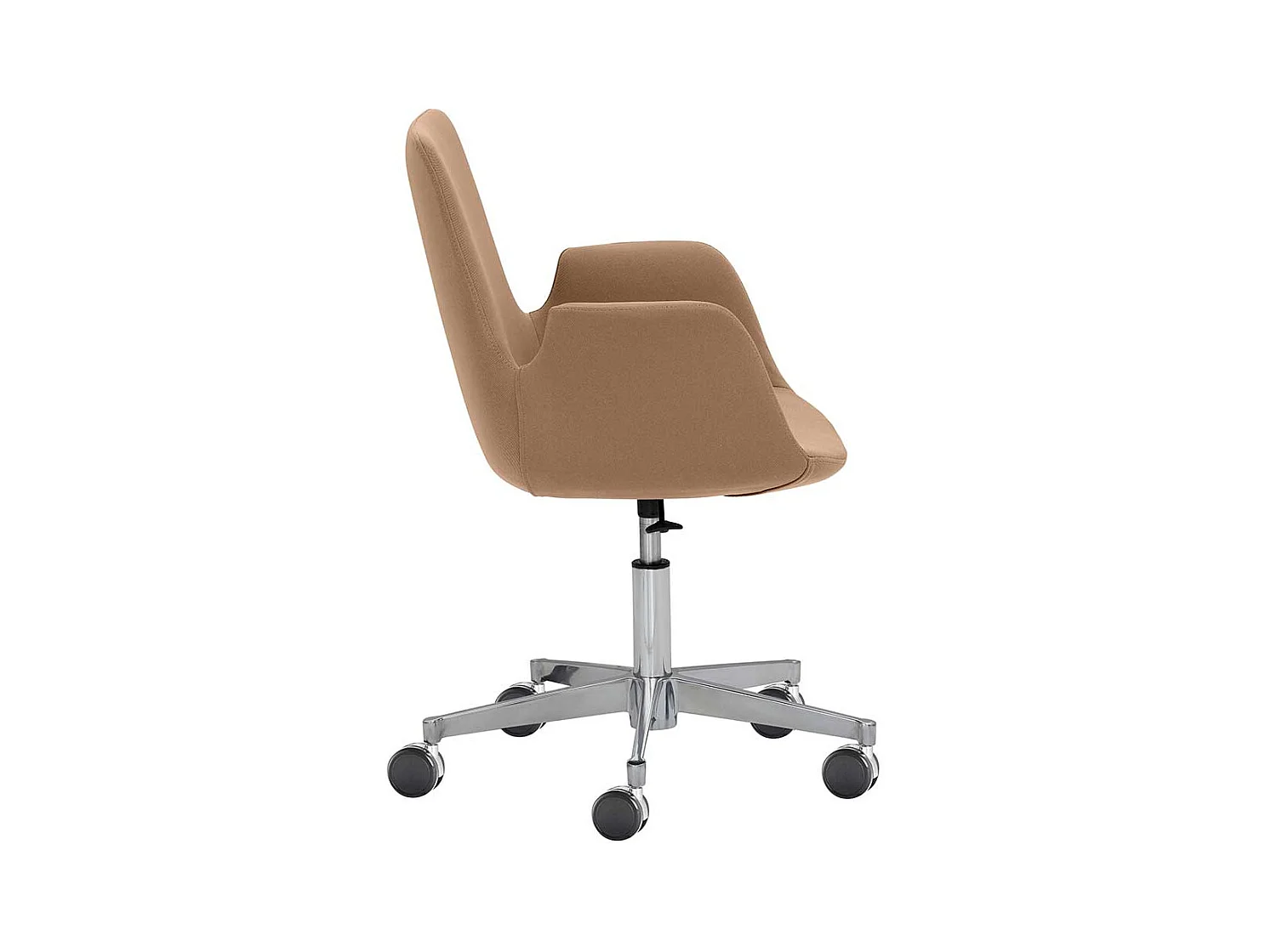 Schreibtischsessel in Hellbraun gepolsterter Rückenlehne