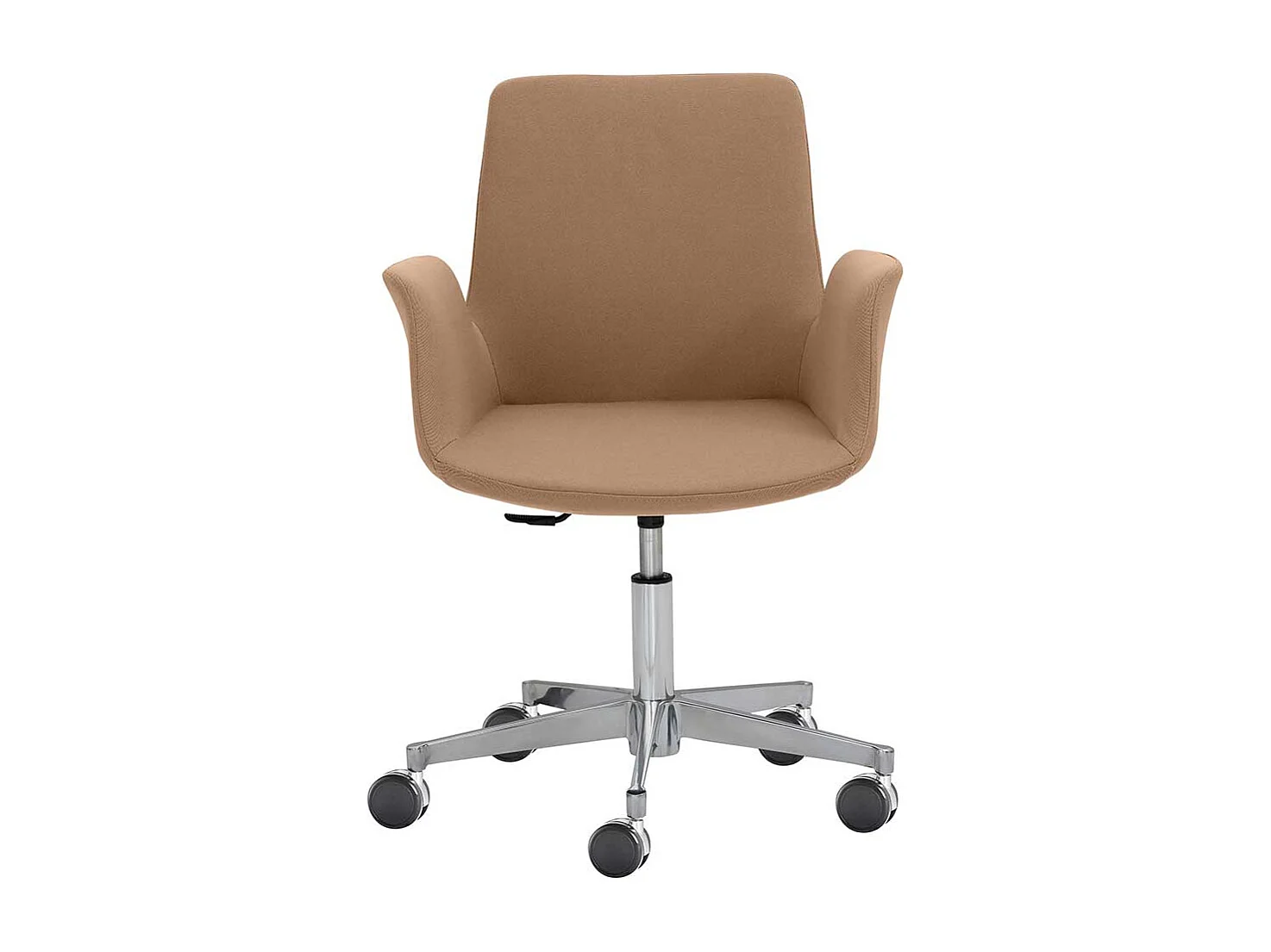 Schreibtischsessel in Hellbraun gepolsterter Rückenlehne