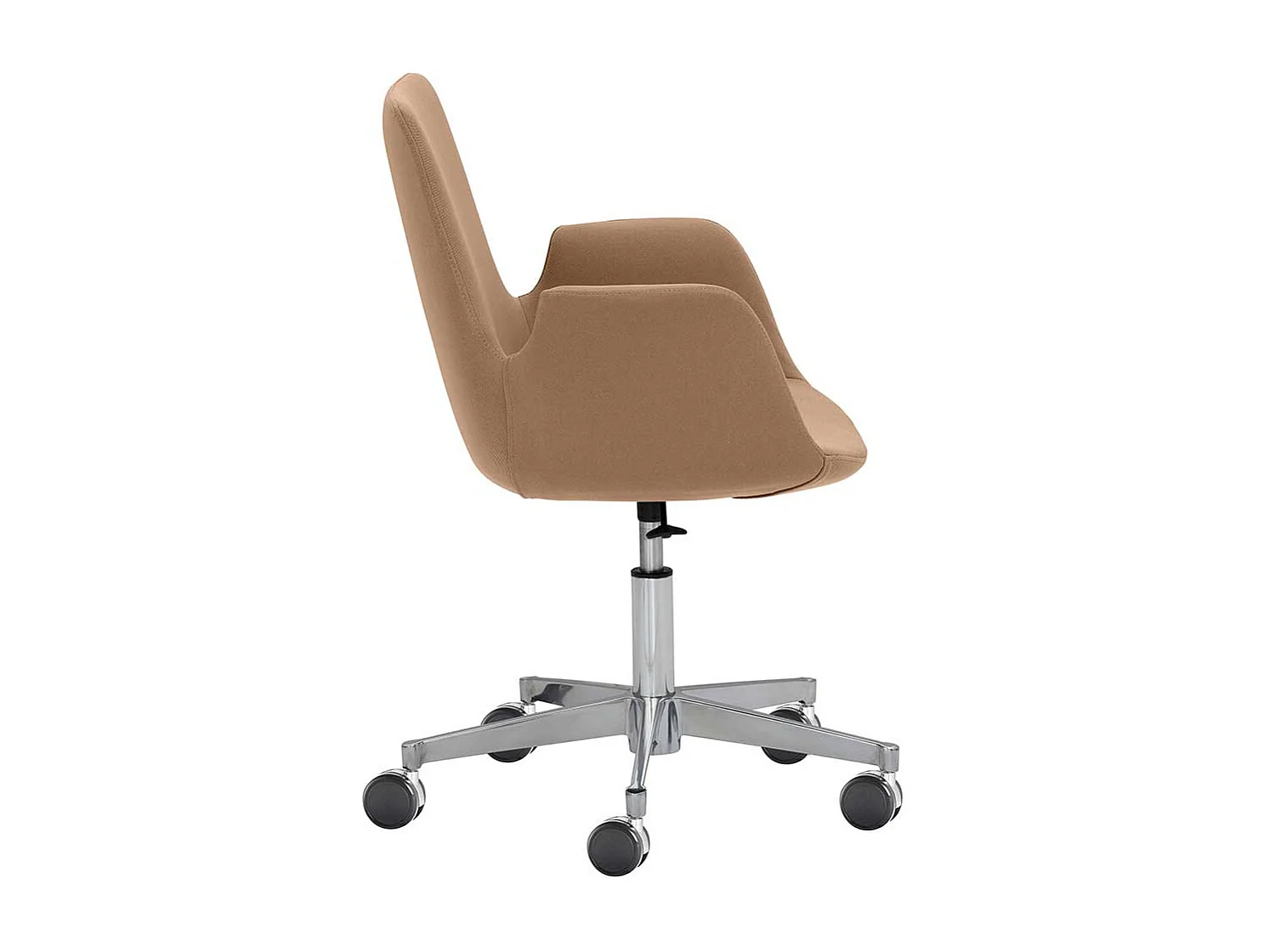 Schreibtischsessel in Hellbraun gepolsterter Rückenlehne