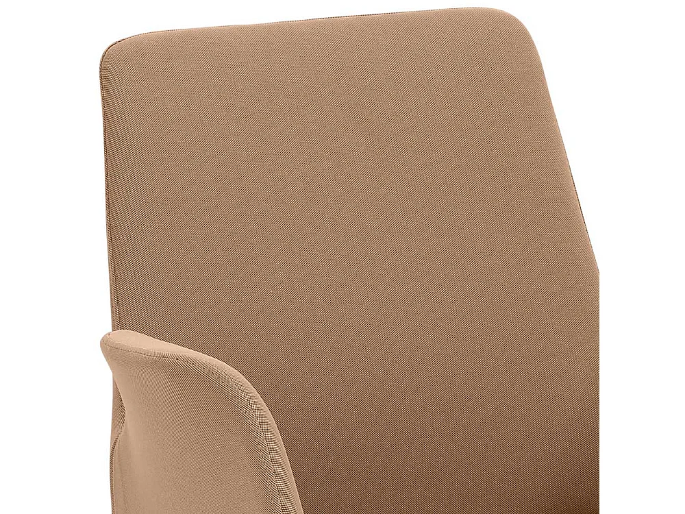 Schreibtischsessel in Hellbraun gepolsterter Rückenlehne