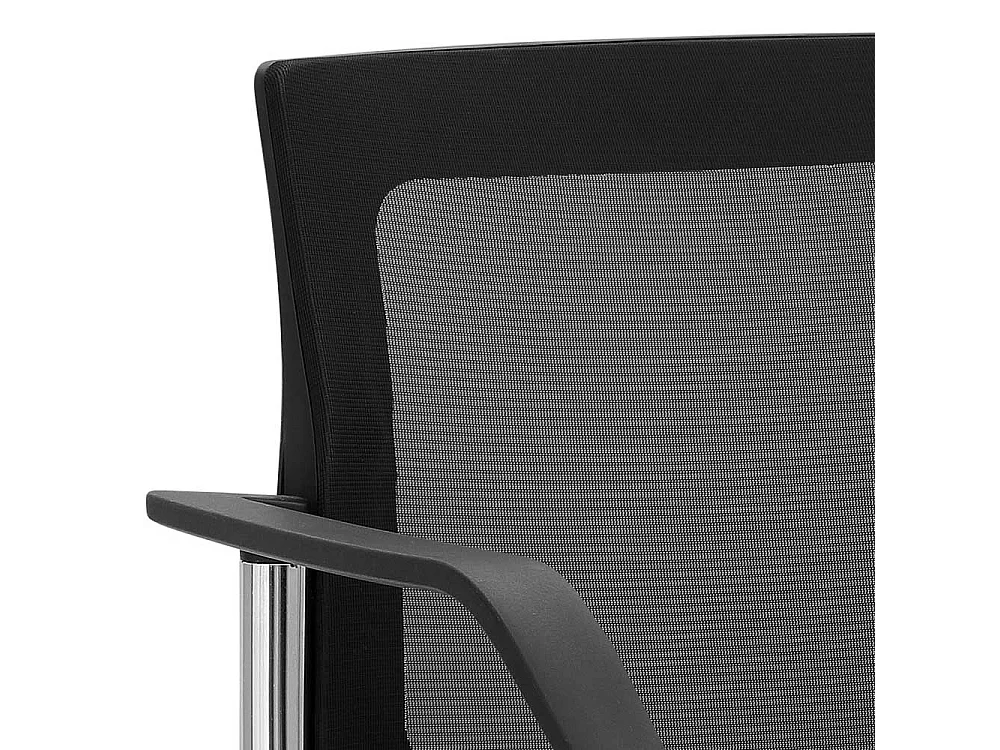 Stapelstuhl in Rot und Schwarz Armlehnen